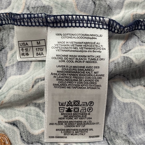 Brooks Brothers Palm Tree Navy Golf Sport Polo Ladies Fit Women's Size M - Picture 6 of 8